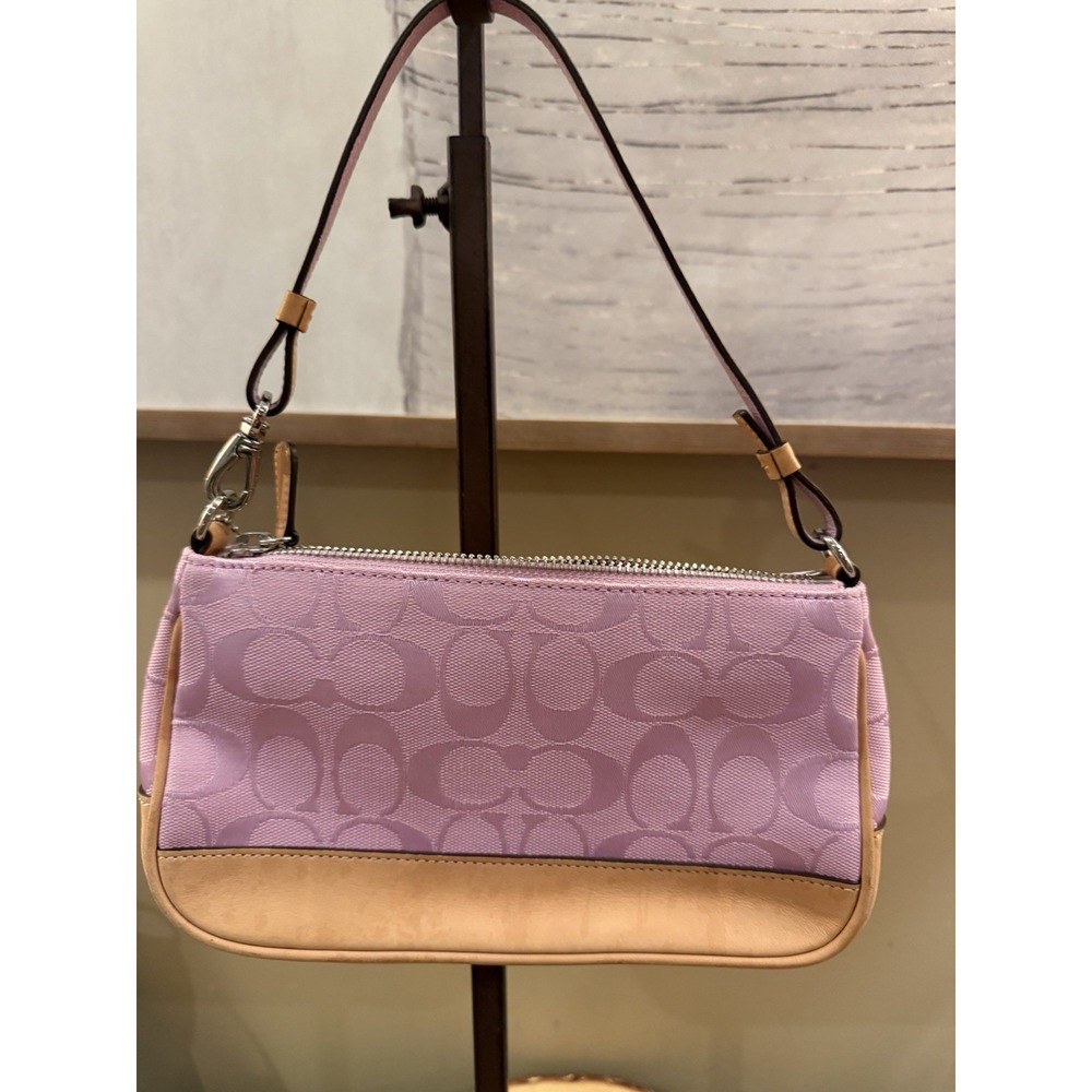 Coach Signature Mini Demi Bag Canvas Leather Bubblegum Pink 6094 Y2K Vintage - Picture 12 of 16